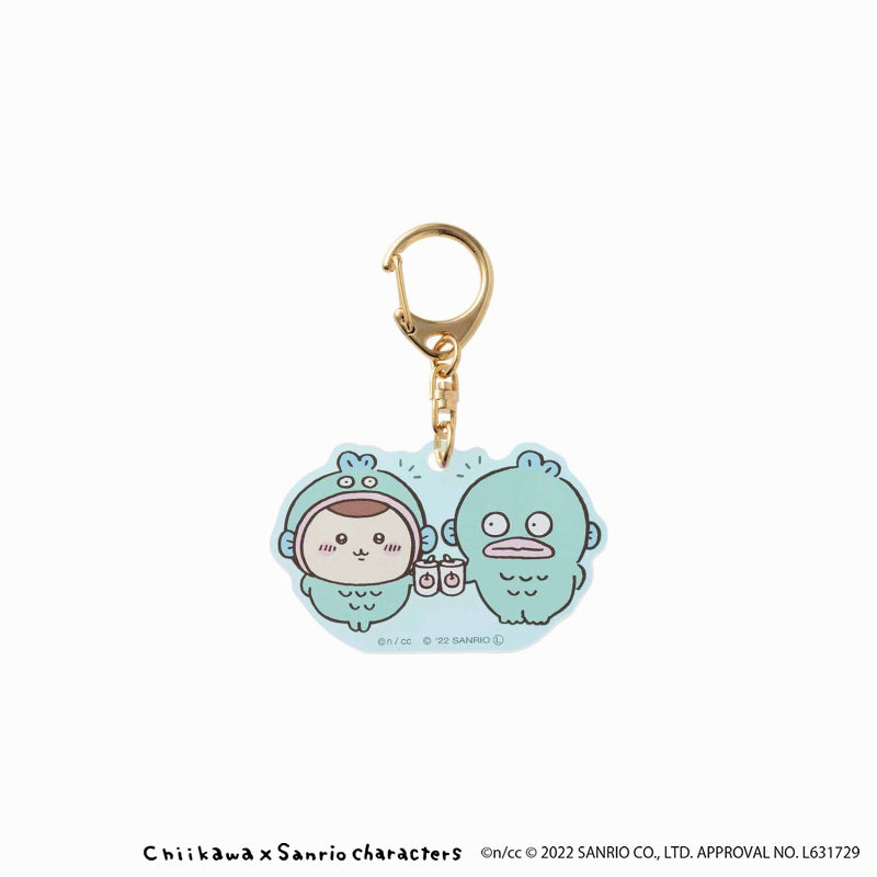 Chikawa X Sanrio角色Aurora Aurora Keychain（Kurimanju Don）