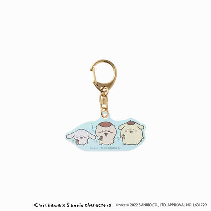 ちいかわ×サンリオキャラクターズ オーロラアクリルキーホルダー（ハーッ）