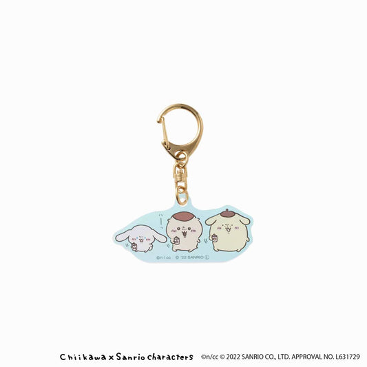 ちいかわ×サンリオキャラクターズ オーロラアクリルキーホルダー（ハーッ）
