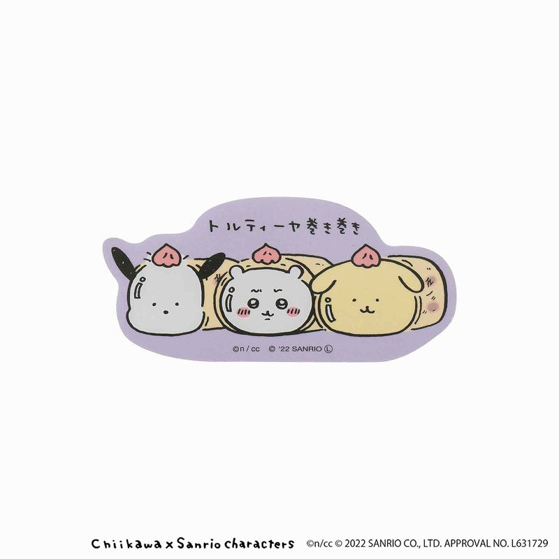 Chikawa x Sanrio Characters Sticker (Tortilla) that can be pasted on smartphones (tortillas)