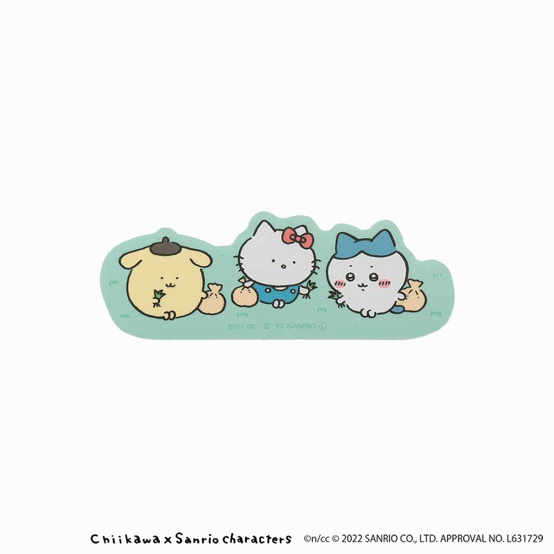 Chikawa x Sanrio 캐릭터 스티커 스마트 폰에 붙여 넣을 수있는 스티커 (잡초)