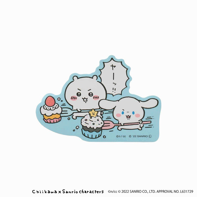 ちいかわ×サンリオキャラクターズ スマホに貼れるサイズのステッカー（ヤーッ）
