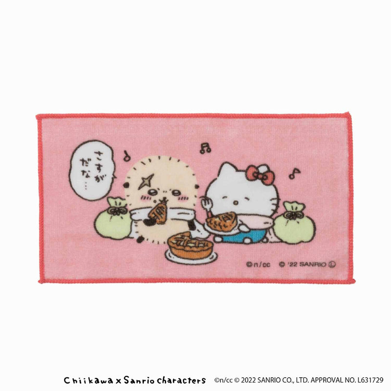 Chikawa x Sanrio 캐릭터 3 조각 세트 핸드 타월 (나카야 오시)