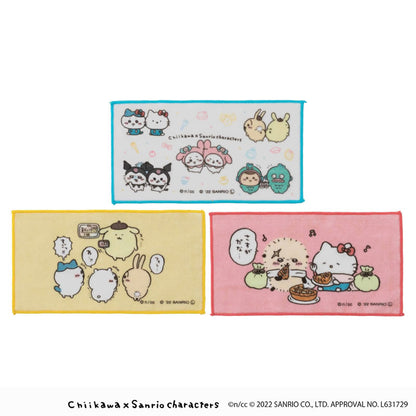 ちいかわ×サンリオキャラクターズ 3枚セットハンドタオル（なかよし）