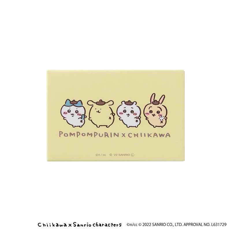 Chikawa X Sanrio角色Square Magnet（Pompompurin X Chikawa）