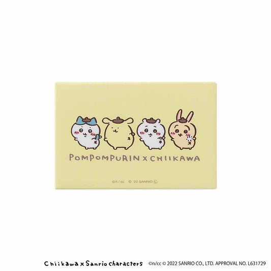 吉伊卡哇×三麗鷗角色 方形磁鐵（POMPOMPURIN×吉伊卡哇）