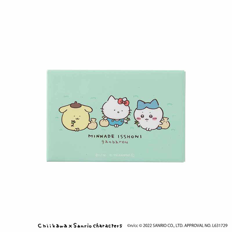 Chikawa x Sanrio Characters Square Magnet (Grass)