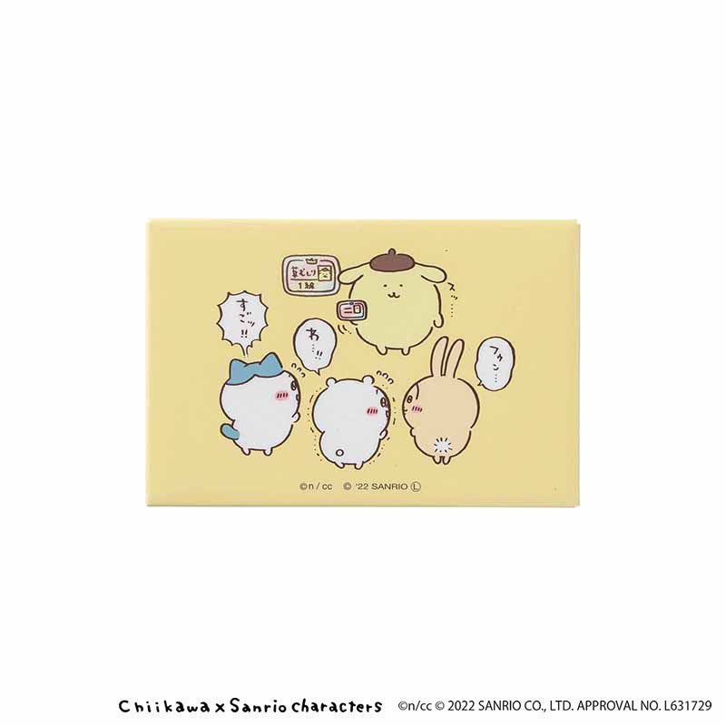 Chikawa x Sanrio Characters Square Magnet (Grass Test Level 1)