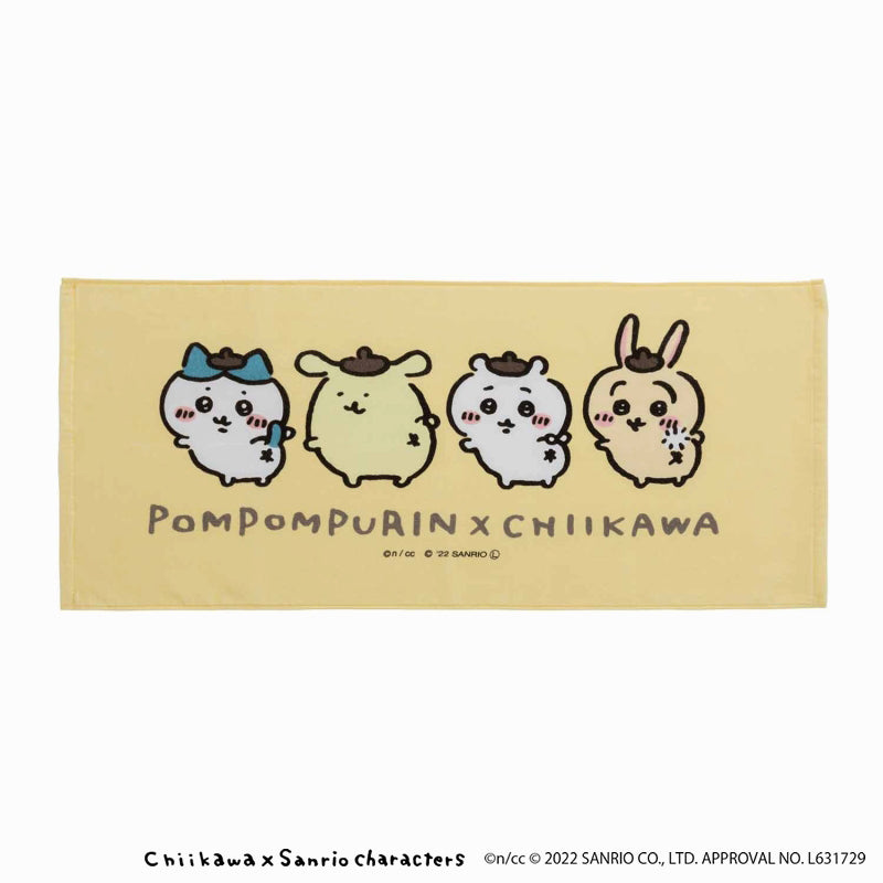 Chikawa x Sanrio Characters Face Towel (Furumuki)