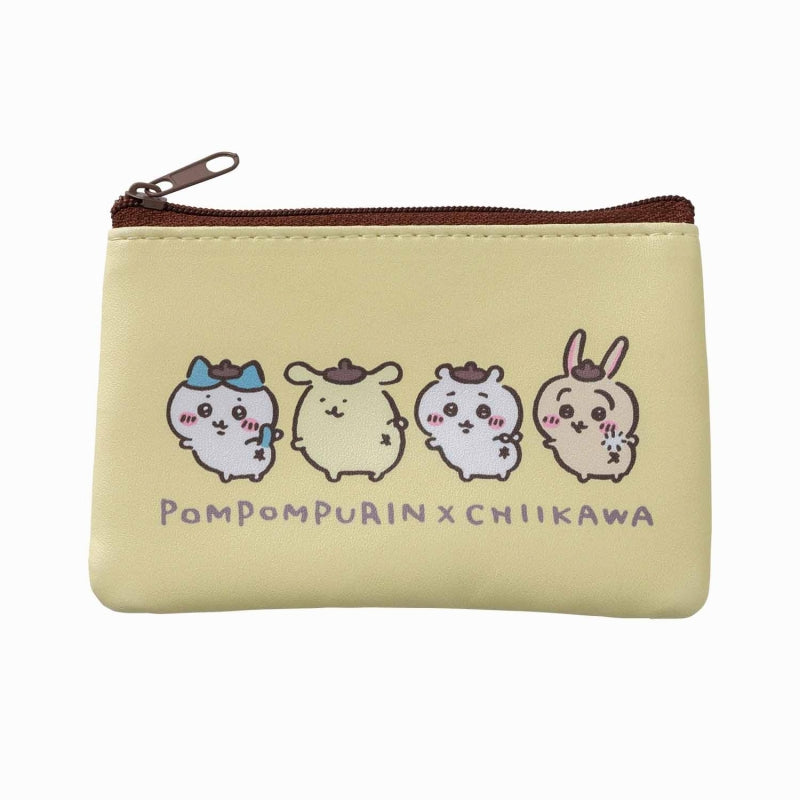 Chikawa x Sanrio 캐릭터 2 파우치 세트 (Pompompurin X Chikawa)