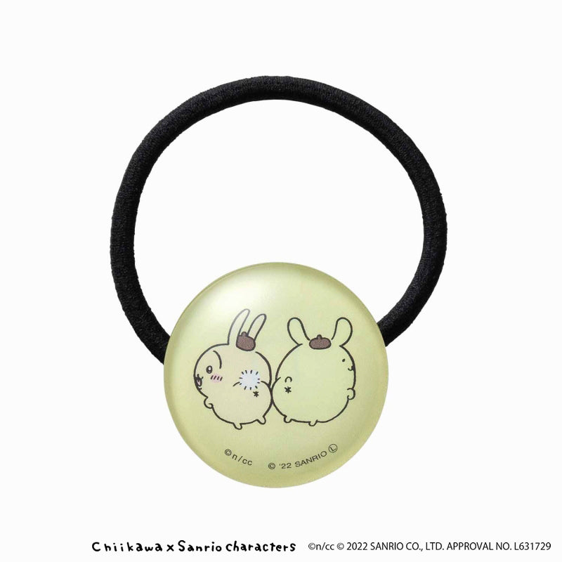 Chikawa x Sanrio Characters Glass Hair Gum (Rabbit / Pompompurin)