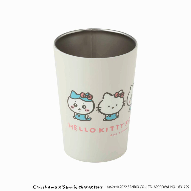 chiikawa x sanrio角色便利鏈接冷卻 /加熱玻璃杯（Hello Kitty X Chikawa）