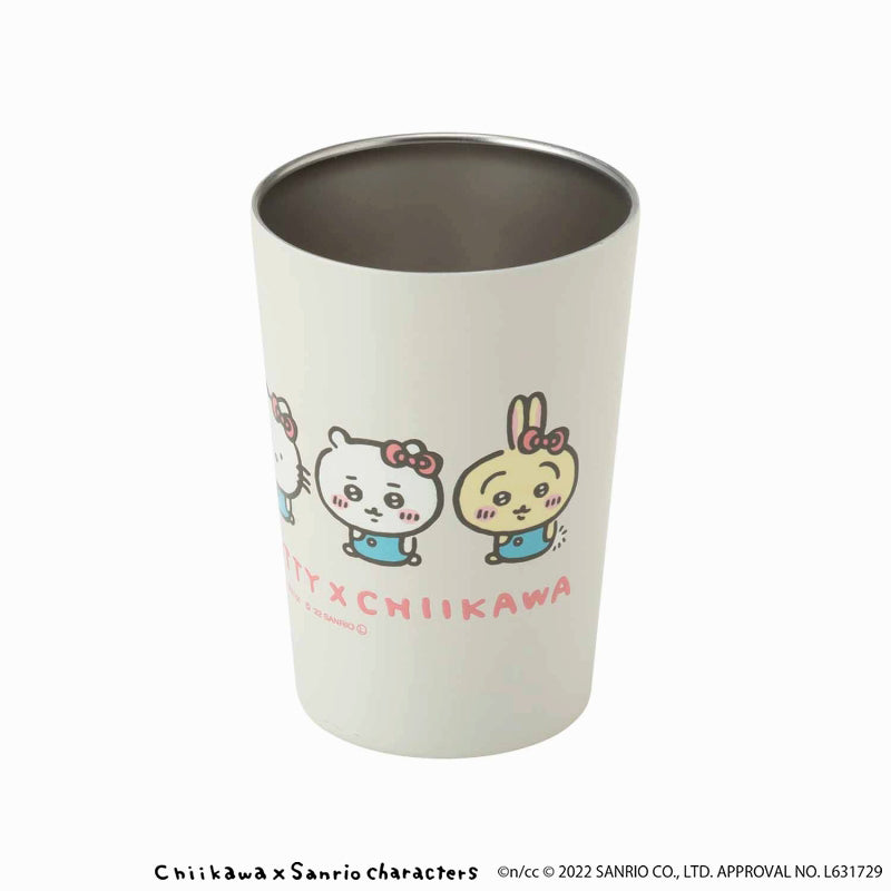 chiikawa x sanrio角色便利鏈接冷卻 /加熱玻璃杯（Hello Kitty X Chikawa）