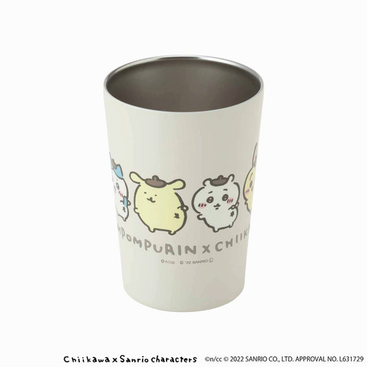 吉伊卡哇×三丽鸥角色 可放便利店饮品的保冷・保温杯（布丁狗×吉伊卡哇）