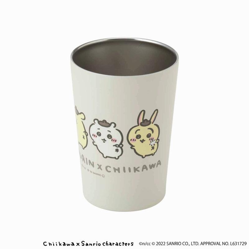 Chiikawa x Sanrio Characters Convenience Convenience Links Cooling and Heat Tumbler (Pompompurin x Chikawa)