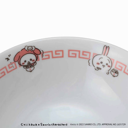 吉伊卡哇×三麗鷗角色 拉麵碗＆湯匙組