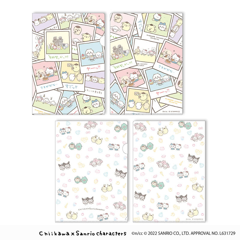 Chiikawa × Sanrio Characters Clear File 2-Piece Set