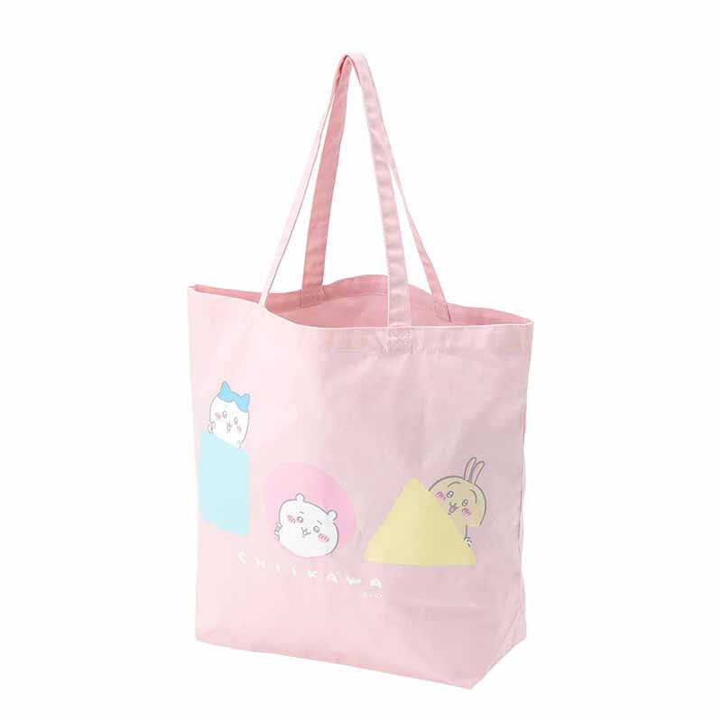 Chikawa Hyokkoku peeking large tote bag (pink)