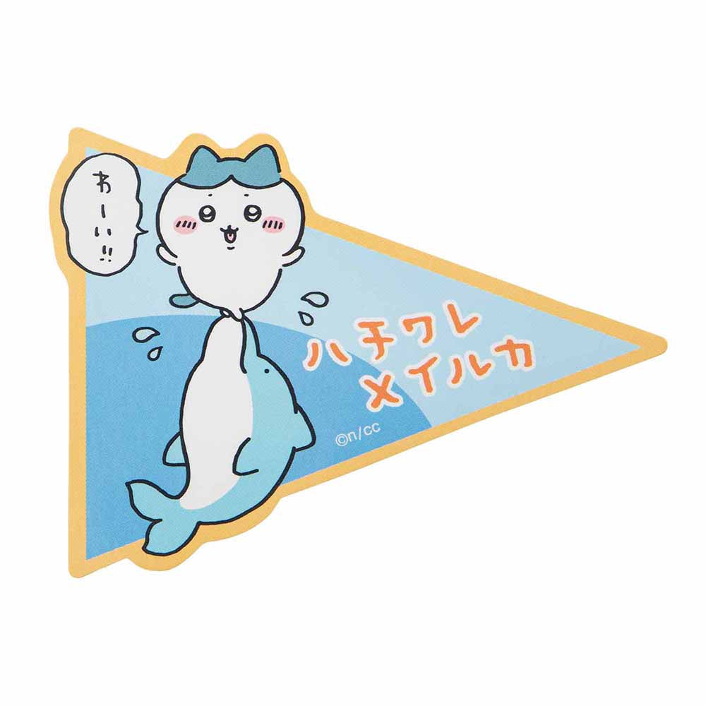 ちいかわ水族館 スマホに貼れるサイズのステッカー（ハチワレ×イルカ）