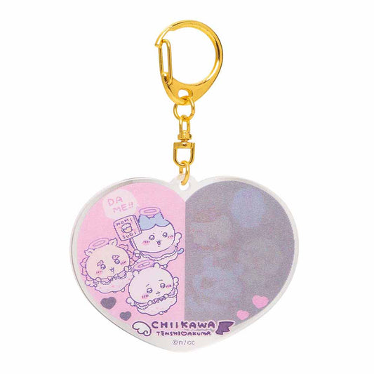 ちいかわ てんし♡あくま イラチェン！レンチキュラーアクリルキーホルダー（ハート）
