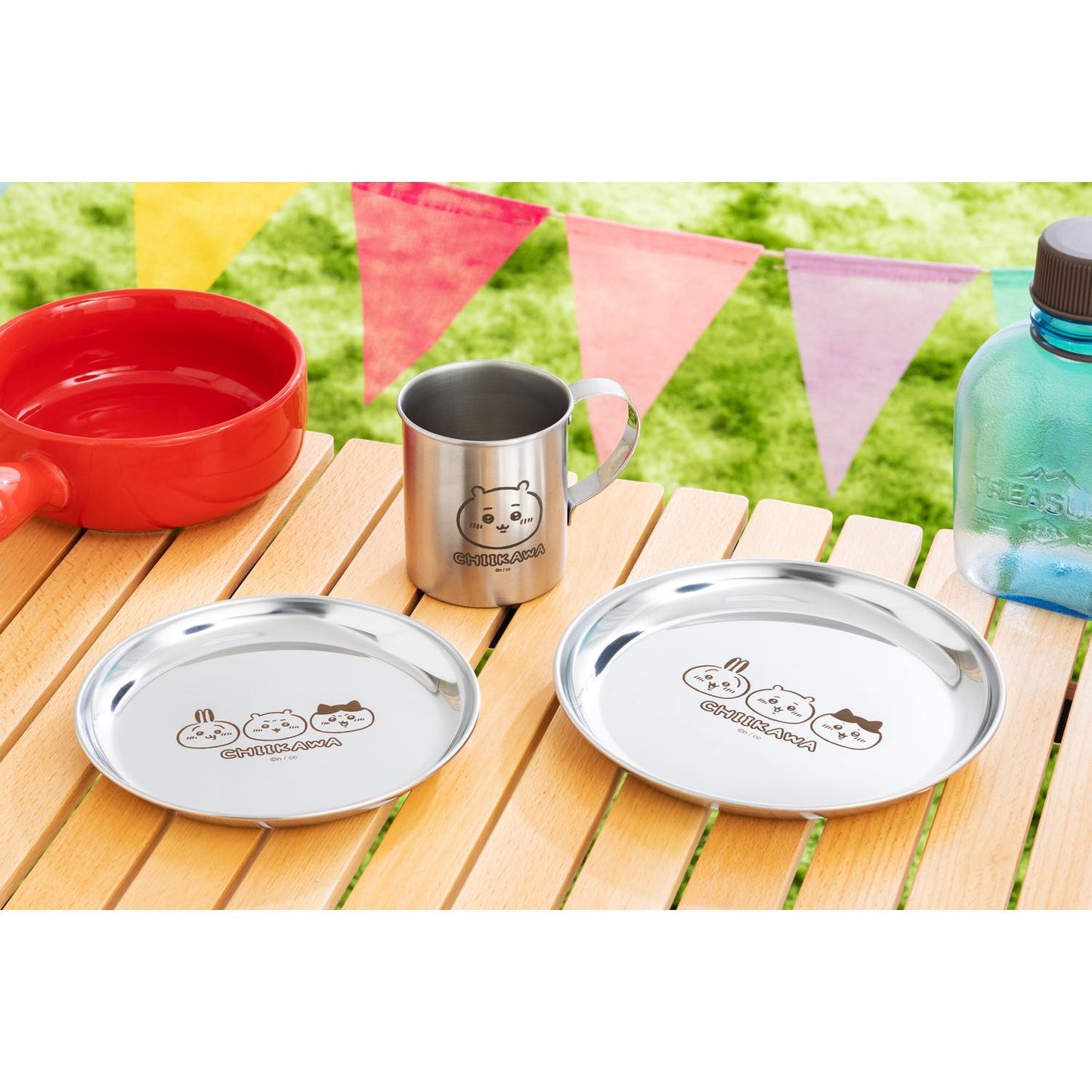 Chiikawa Go Camping! Stainless Plate (16 cm)