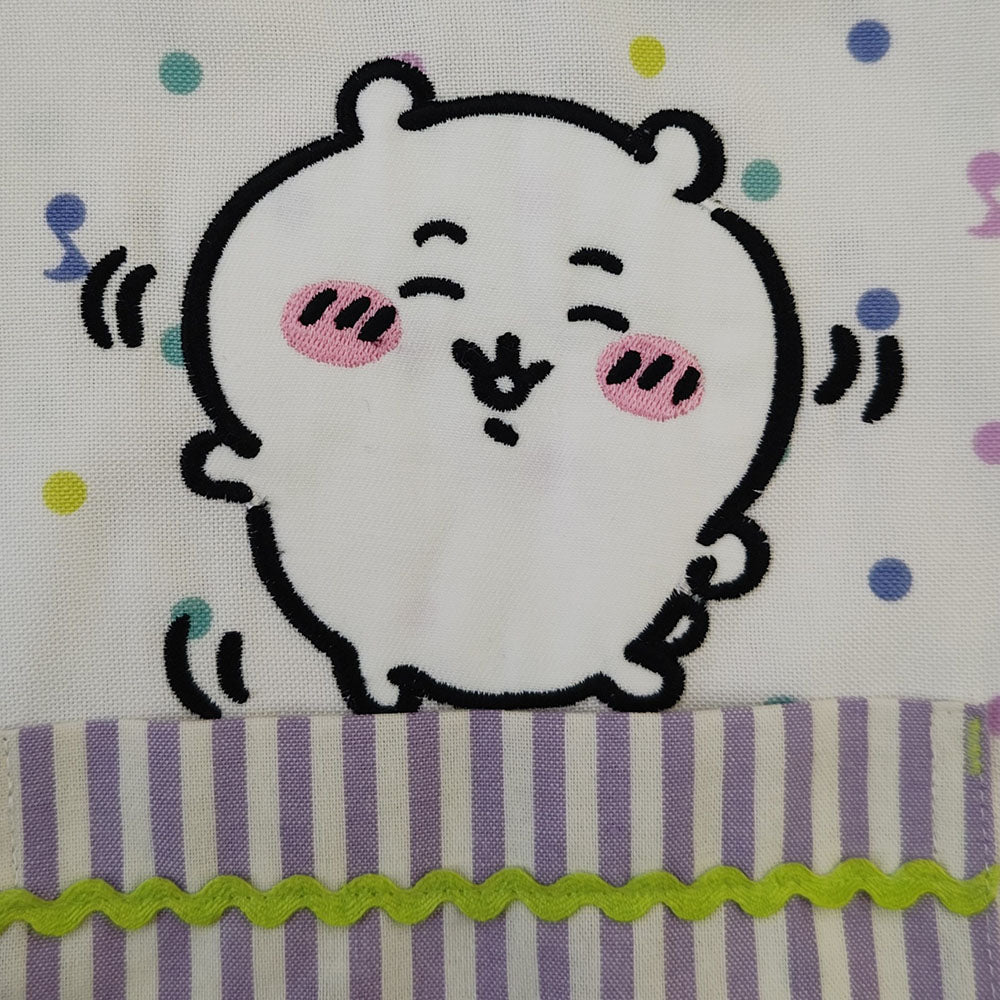 吉伊卡哇 圍裙（音符圓點 藍色）