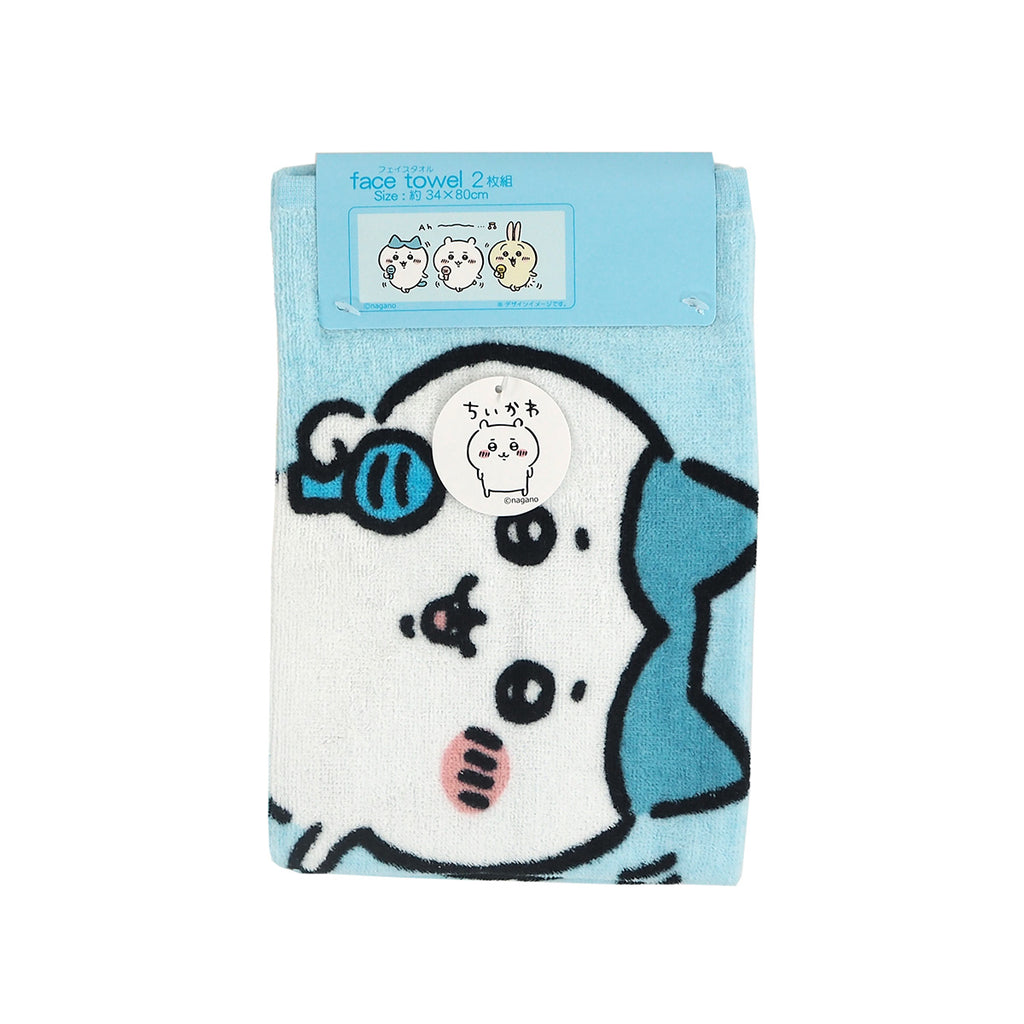 Chiikawa Face Towel 2P BL (Music)