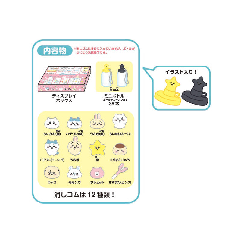 ちいかわ つめつめ消しゴム 1BOX ボトル36本入