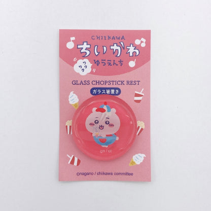 Chiikawa Exciting Amusement Park Glass Chopstick Rest 1
