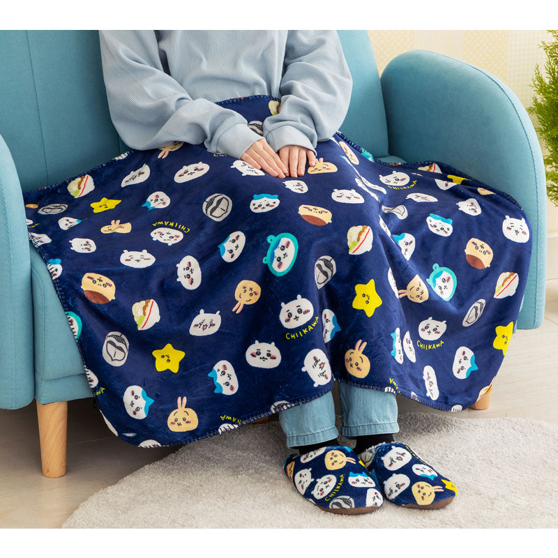 Chiikawa Warm 3-Way Blanket (Navy)