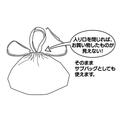 치이카와 가방 커버도 되는 큰 주머니 에코백 (풀패턴)