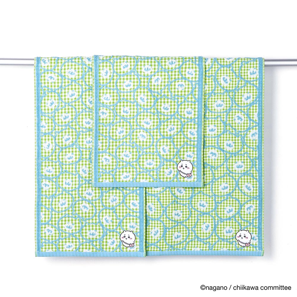 Chiikawa Face towel (Pochette Green)