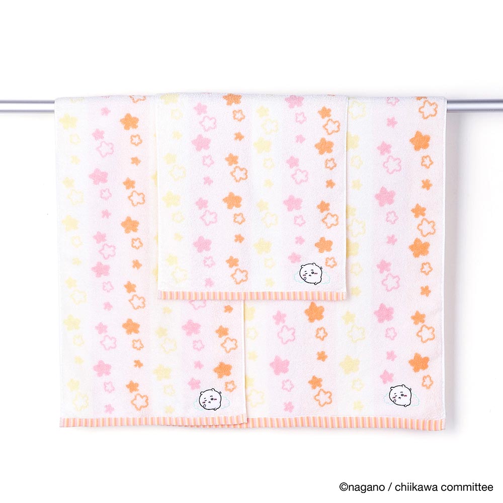 Chiikawa Face towel (pop star orange)