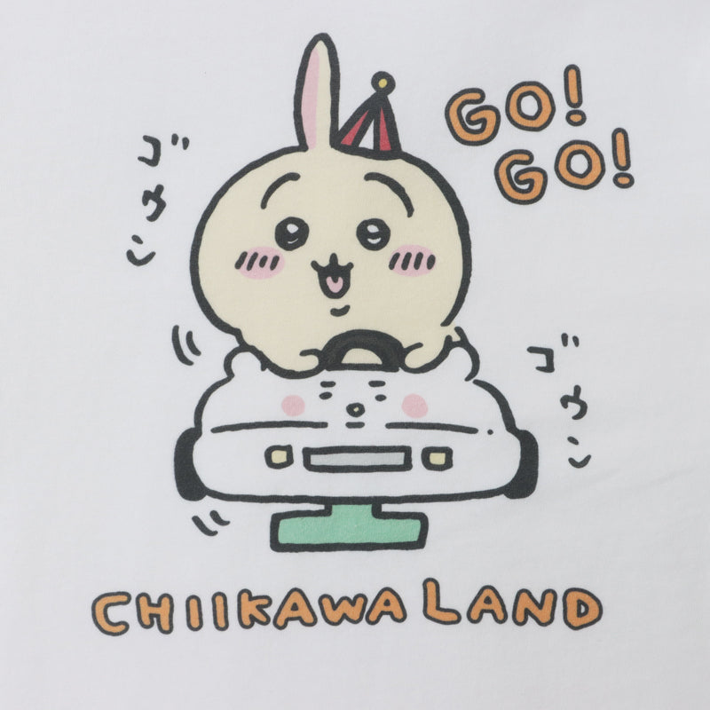 ちいかわらんど Tシャツ うさぎ ゴーカート ホワイト