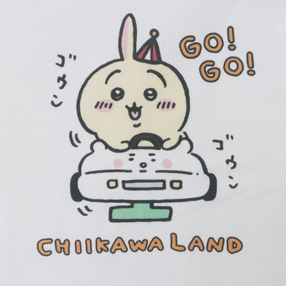 ちいかわらんど Tシャツ うさぎ ゴーカート ホワイト