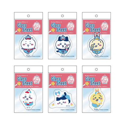 Chiikawa Exciting Amusement Park Die-cut Glass Sheet A9 (Usagi Main)